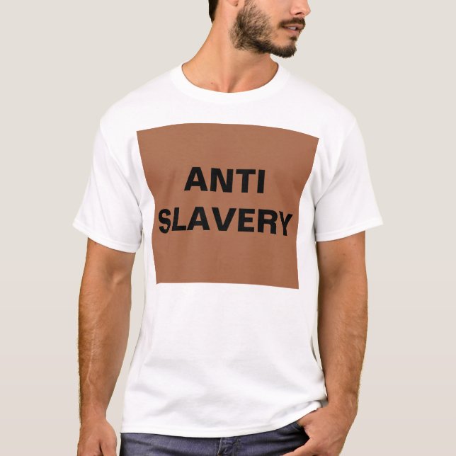 T-Shirt Anti Slavery Brown (Framsida)