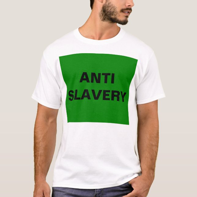 T-Shirt Anti Slavery Grönt (Framsida)