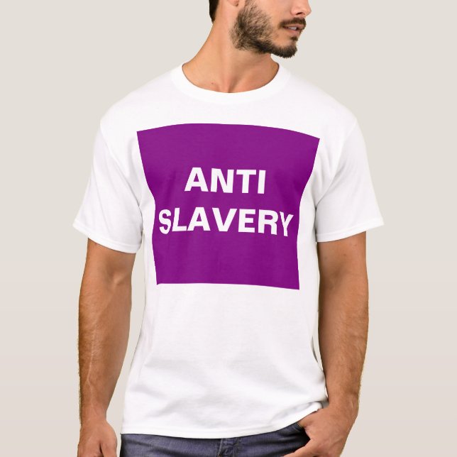 T-Shirt Anti-Slavery Lila (Framsida)