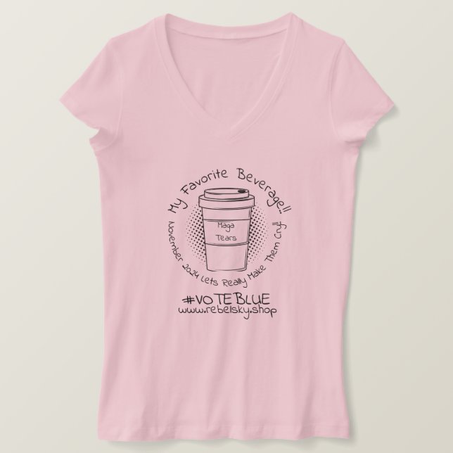 T Shirt Anti-Trump Anti-Maga Maga-Tårar Liberal (Design framsida)