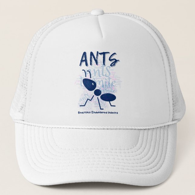 T-shirt Ants,Vackra utrotningshotade Insektra Keps (Framsida)