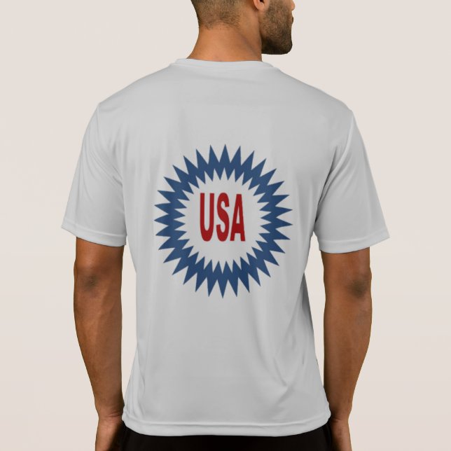 T-shirt  argent  dos homme  SUN  USA (Baksida)