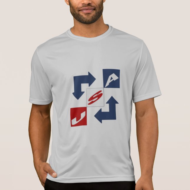 T-shirt argent homme   DESIGN   USA  (Framsida)