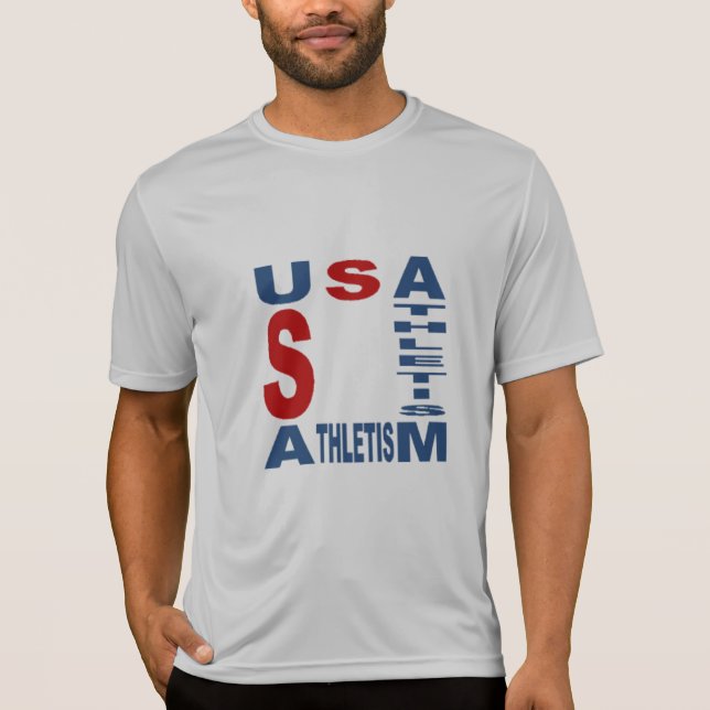T-shirt  argent homme  USA  ATHLETISM (Framsida)