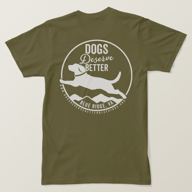 T-Shirt Army Grönt White Logotyp (Design baksida)