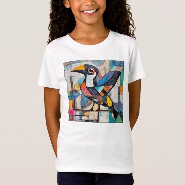 T-shirt art abstrait oiseau (Framsida)