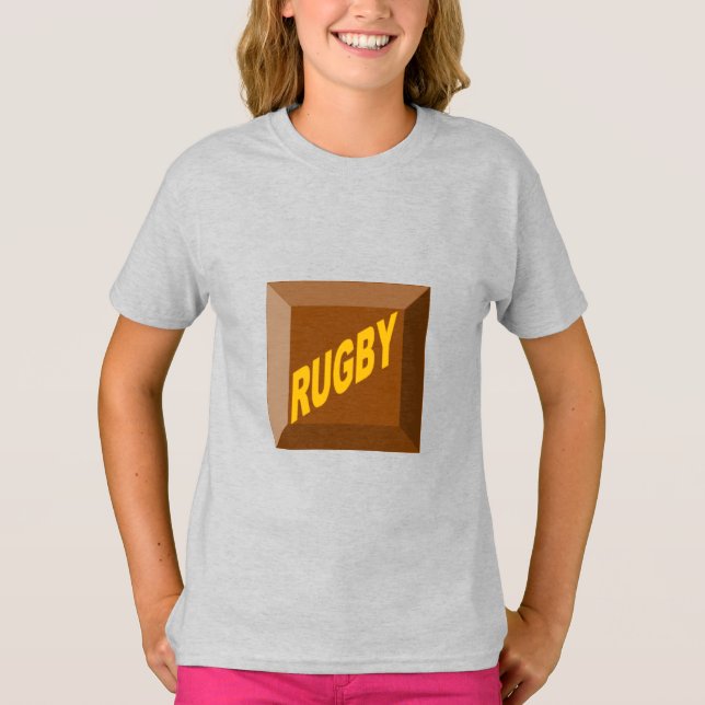 T-Shirt ash CHOCOLAT RUGBY (Framsida)