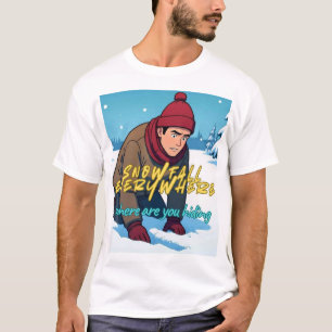 T-shirt Återkallande, hitta kärlek, minnen i snöfa