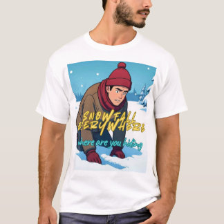 T-shirt Återkallande, hitta kärlek, minnen i snöfa