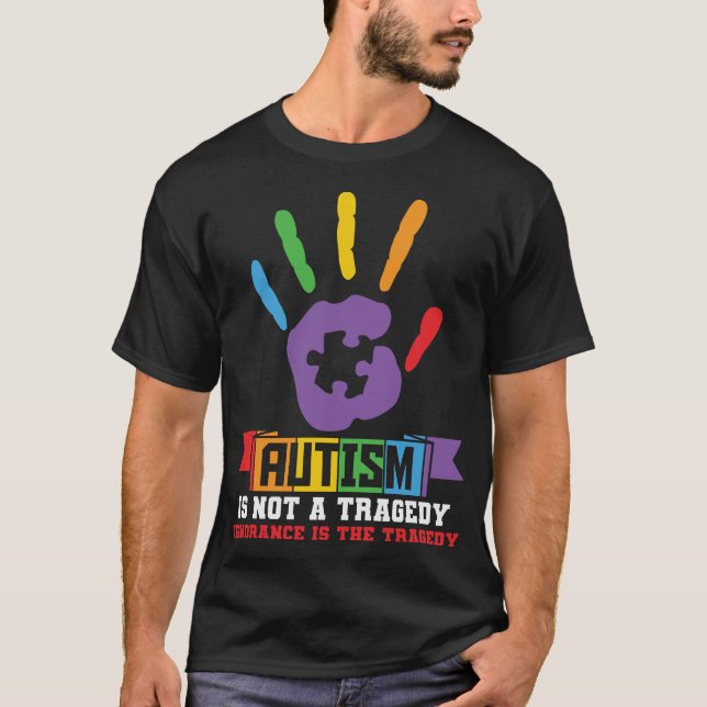 T-shirt Autism är ingen tragedi. (Framsida)