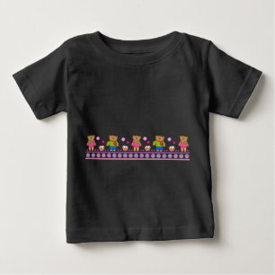 T-shirt av animaliskt baby med björn och polkadote