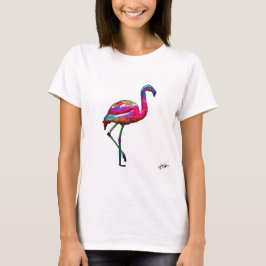 T-Shirt av en abstrakt flamingo