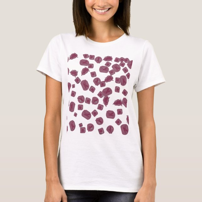 T-shirt avec de magnifiques roses sur fond blanc (Framsida)