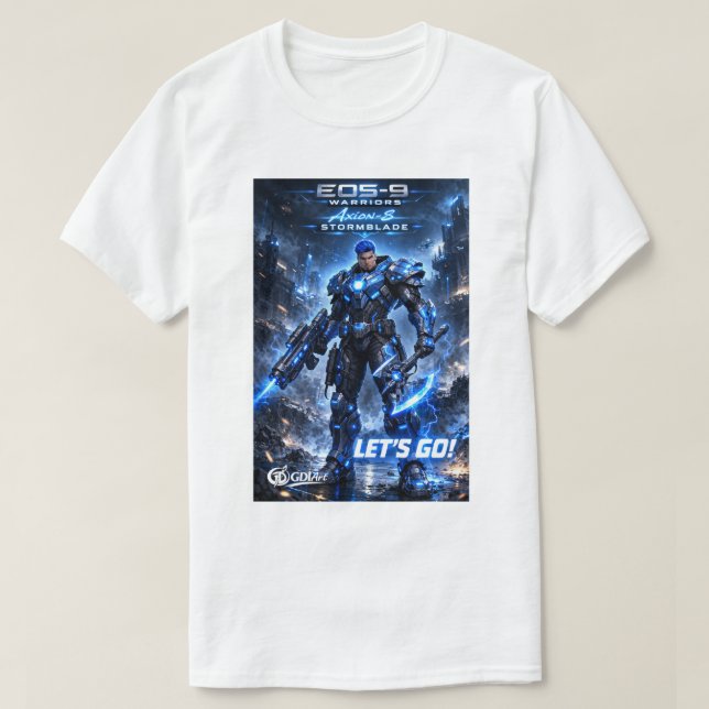 T-SHIRT - AXION-8 STORMBLADE - LET'S GO! (Design framsida)