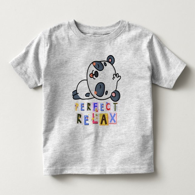 T-Shirt baby grått och färgstarka skrivna (Framsida)