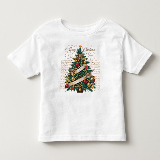 T-Shirt-Baby Merry Christmas T Shirt (Framsida)