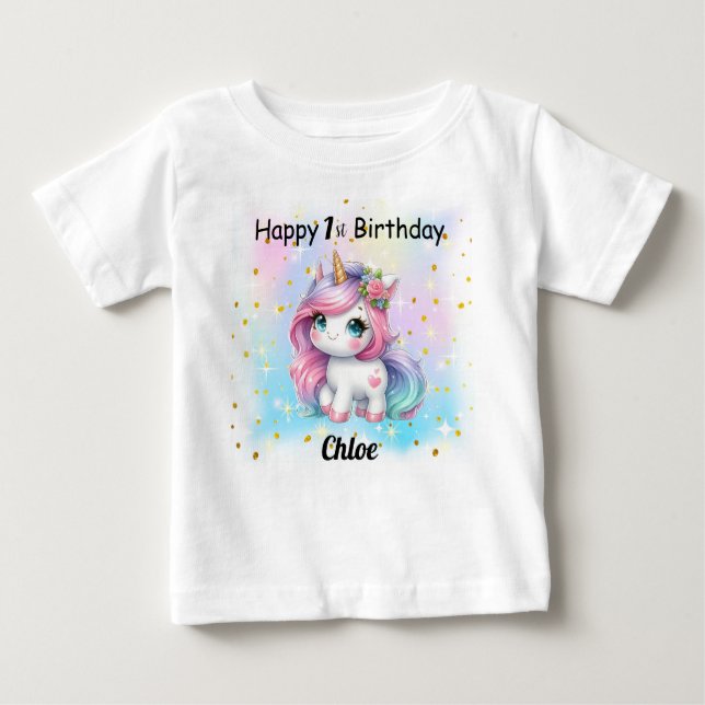 T-Shirt Baby Unicorn  (Framsida)