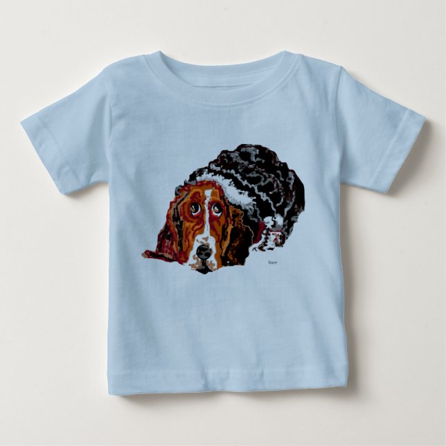 T-Shirt: Babys Hound Hund T Shirt (Framsida)