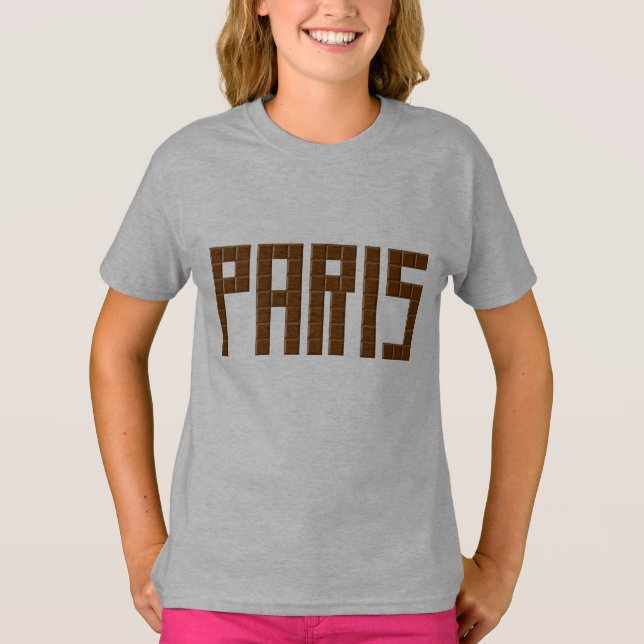 T-shirt basique acier clair PARIS CHOCOLAT (Framsida)