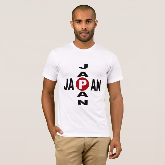 T-shirt basique blanc Design JAPAN (Hel framsida)