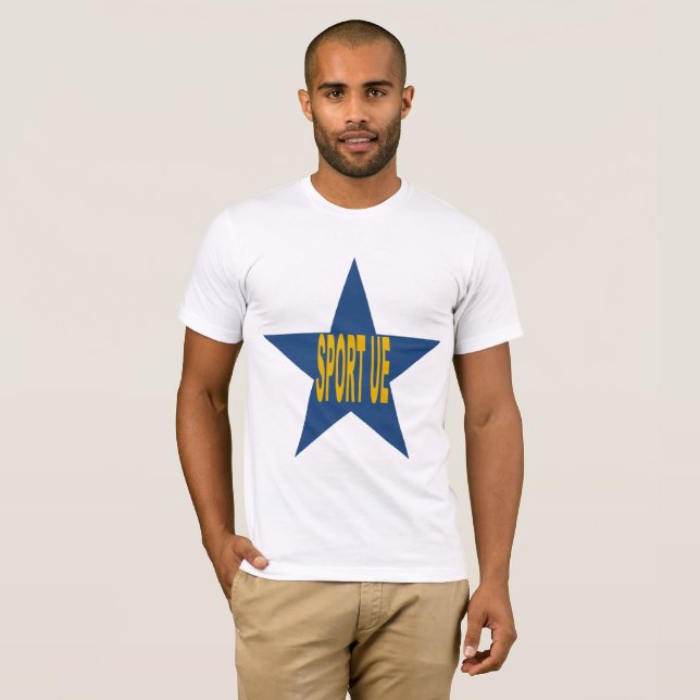 T-shirt basique blanc Design SPORT EUROPE (Hel framsida)