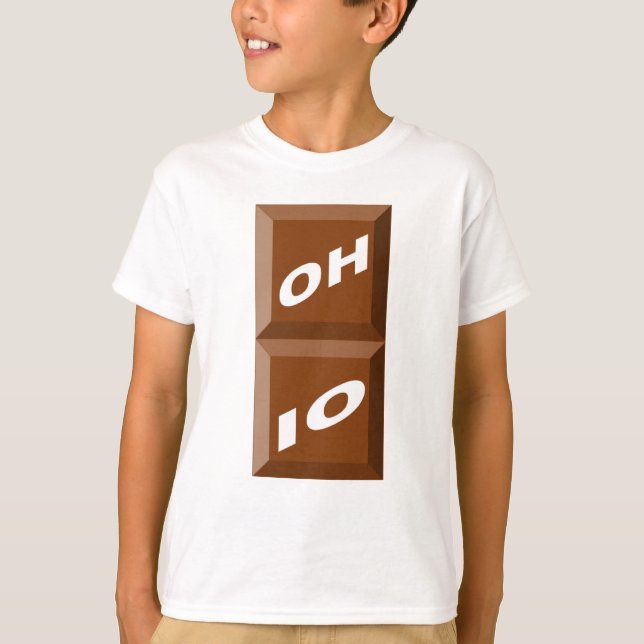 T-SHIRT  BASIQUE   BLANC  OHIO  CHOCOLAT (Framsida)