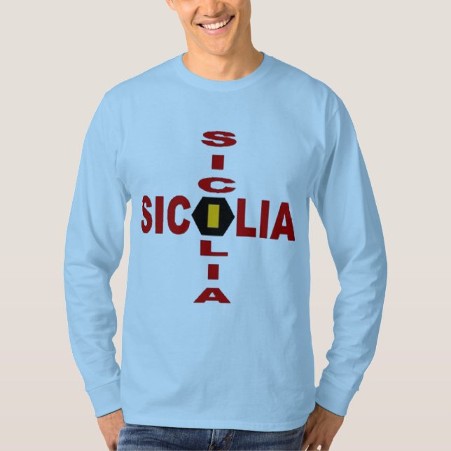 T-shirt basique bleu ciel   SICILIA (Framsida)