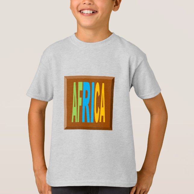 T-shirt basique cendre pour enfant CHOCOLAT AFRICA (Framsida)