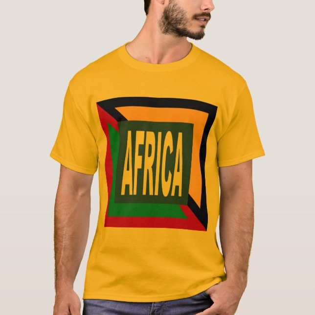 T-shirt basique doré  DESIGN AFRICA (Framsida)