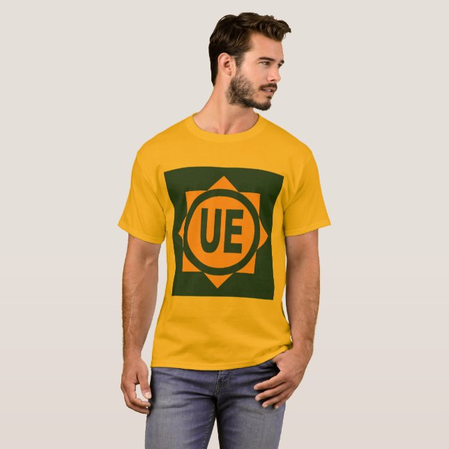 T-shirt basique doré hommes Design UE (Hel framsida)