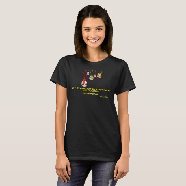 T-SHIRT BASIQUE FEMME - OEUFS DE PAQUES (Hel framsida)