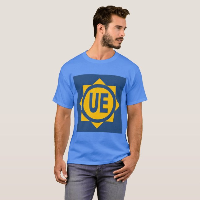 T-shirt basique foncé bleu hommes Design UE (Hel framsida)