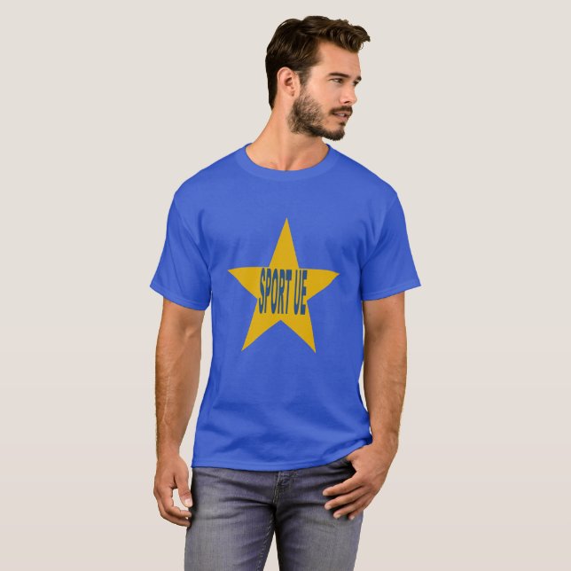 T-shirt basique foncé  Design SPORT EUROPE (Hel framsida)