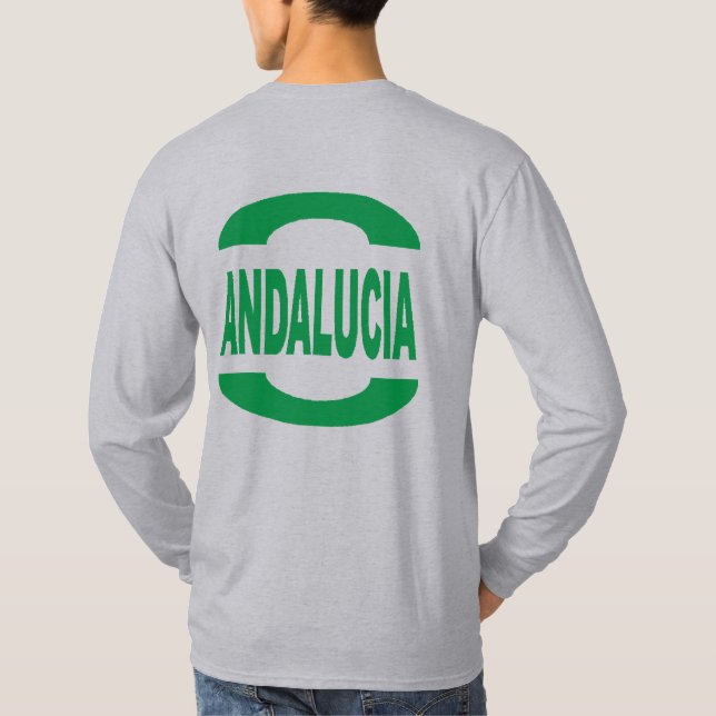 T-shirt basique gris  dos DESIGN ANDALUCIA (Baksida)