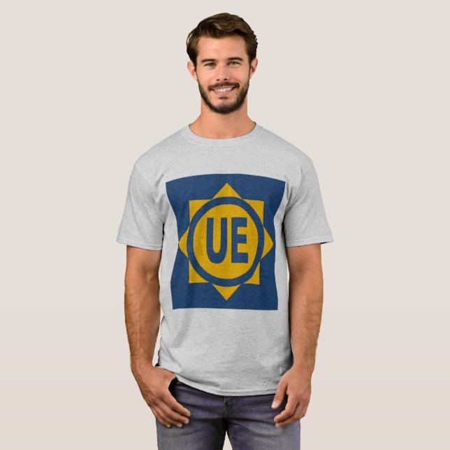 T-shirt basique gris hommes Design UE (Hel framsida)