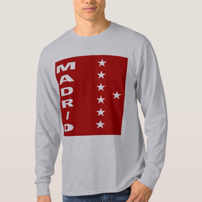 T-shirt basique gris  MADRID 7 ETOILES (Framsida)