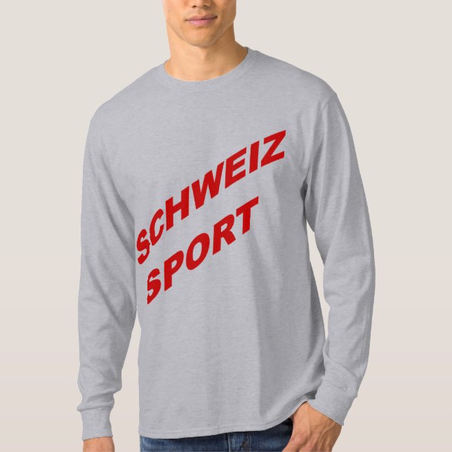 T-shirt basique gris  SCHWEIZ  SPORT (Framsida)