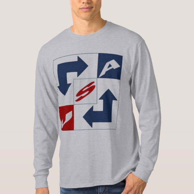 T-shirt basique gris  USA (Framsida)
