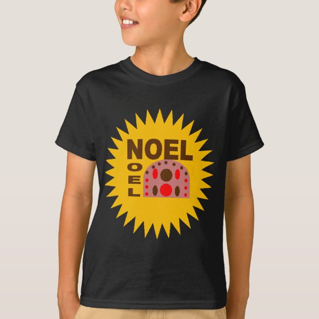 T-shirt basique noir Design GATEAU  NOEL (Framsida)