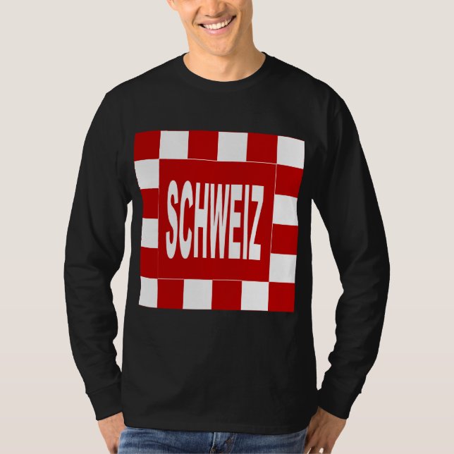 T-shirt basique noir SCHWEIZ (Framsida)