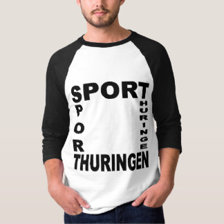 T-shirt basique raglan blanc/noir SPORT THURINGEN