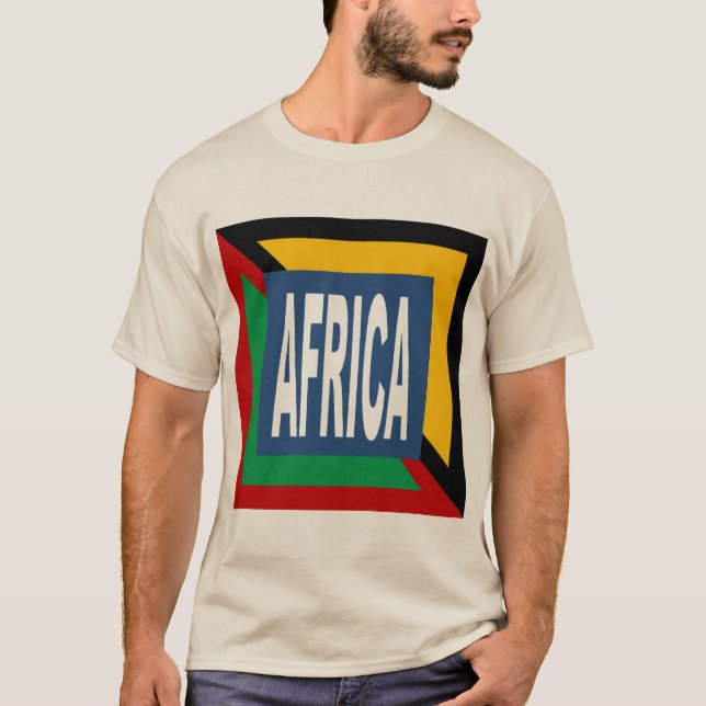 T-shirt basique sable DESIGN AFRICA (Framsida)