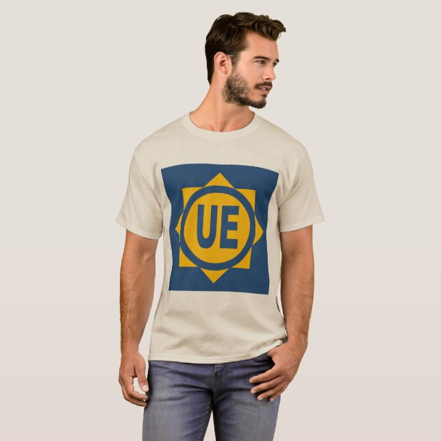 T-shirt basique sable hommes Design UE (Hel framsida)