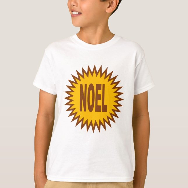 T-SHIRT  BASIQUE   STAR  NOEL   CHOCOLAT (Framsida)