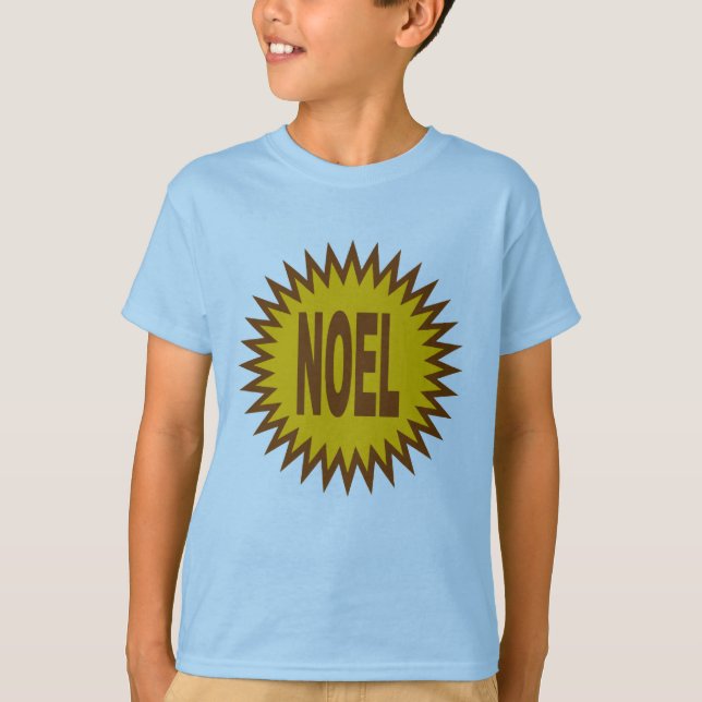 T-SHIRT  BASIQUE   STAR  NOEL   CHOCOLAT (Framsida)