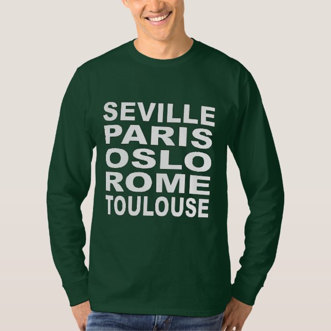 T-shirt basique vert Design TOURISME EUROPE SPORT (Framsida)