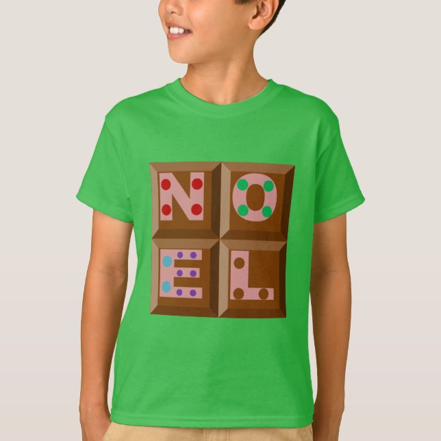 T-shirt basique vert foret Design NOEL CHOCOLAT (Framsida)