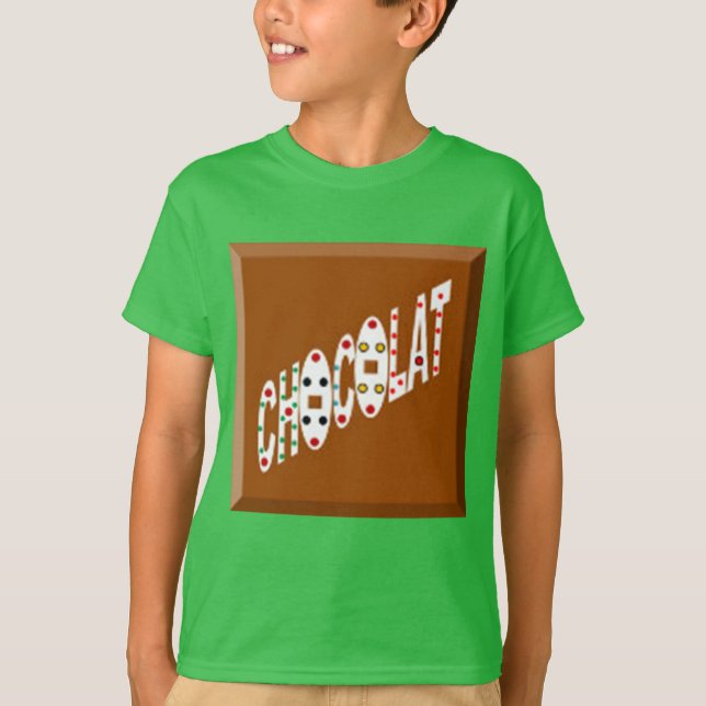 T-shirt basique vert trèfle  CHOCOLAT BONBONS (Framsida)