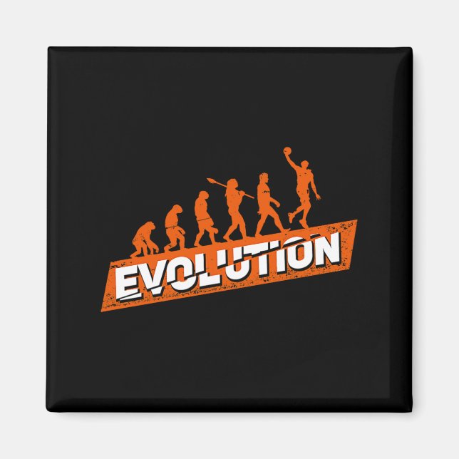 T-shirt Basketspelare Evolution Present Magnet (Framsidan)
