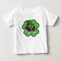 T-Shirt Basset Hound Lycklig St. Patrick's Klöver